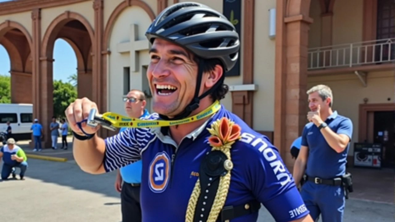 Cantor Daniel finaliza jornada de 318 quilômetros de bicicleta ao Santuário Nacional de Aparecida